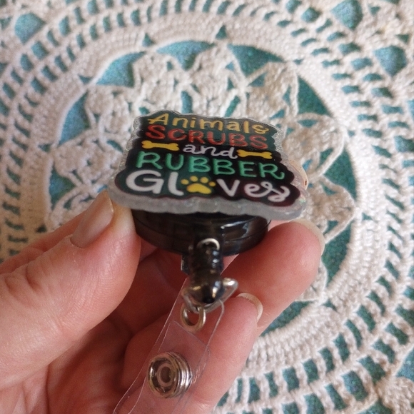 Colorful Animals Scrubs and Rubber Gloves Badge Reel - Picture 6 of 7